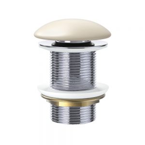 Pop-Up 32mm Non-Overflow Basin Waste Matte Khaki Ceramic Cap