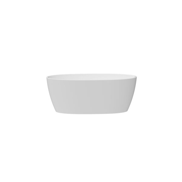 Milano Oval Freestanding Bath 1500 Matt White - Image 5