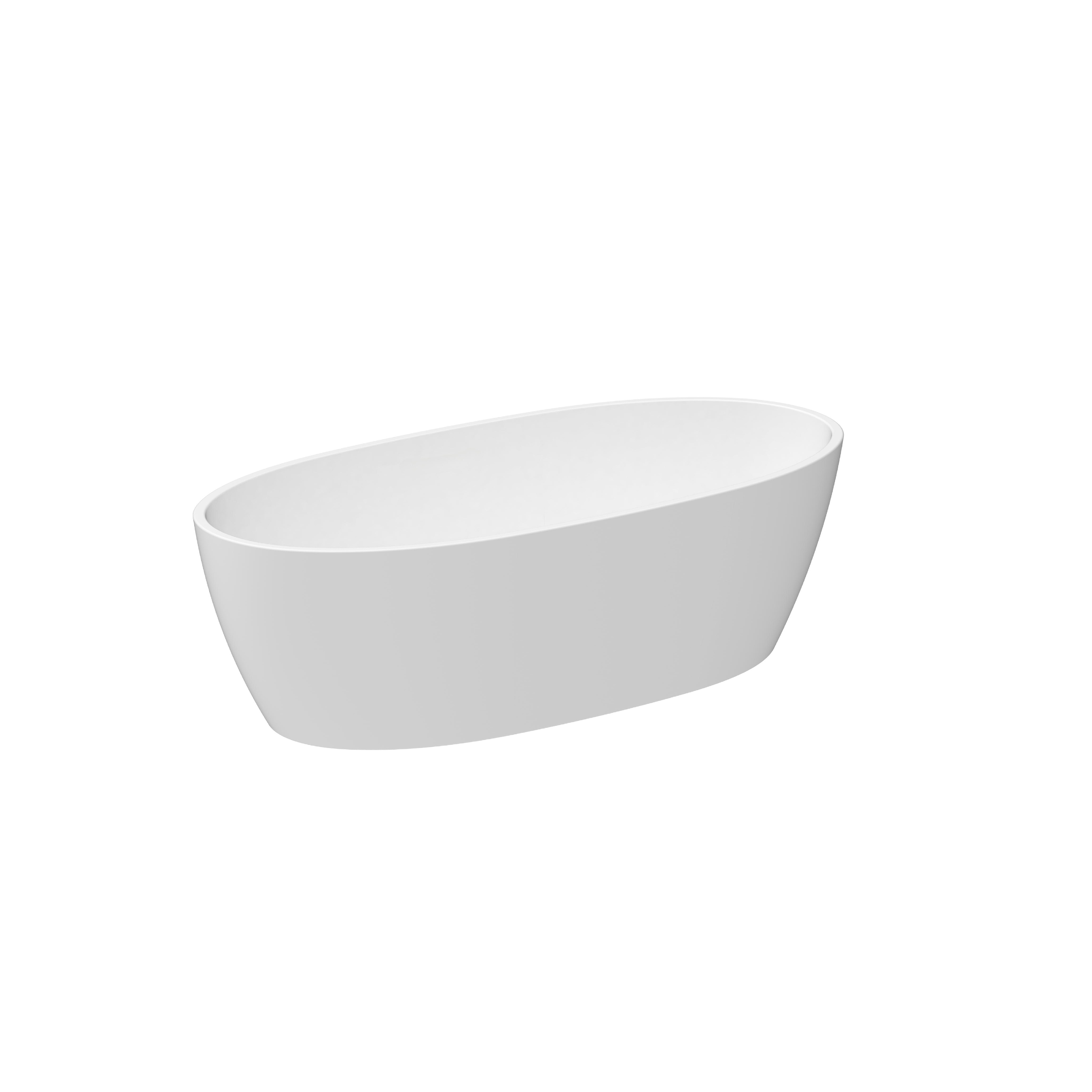 Milano Oval Freestanding Bath 1700 Matt White