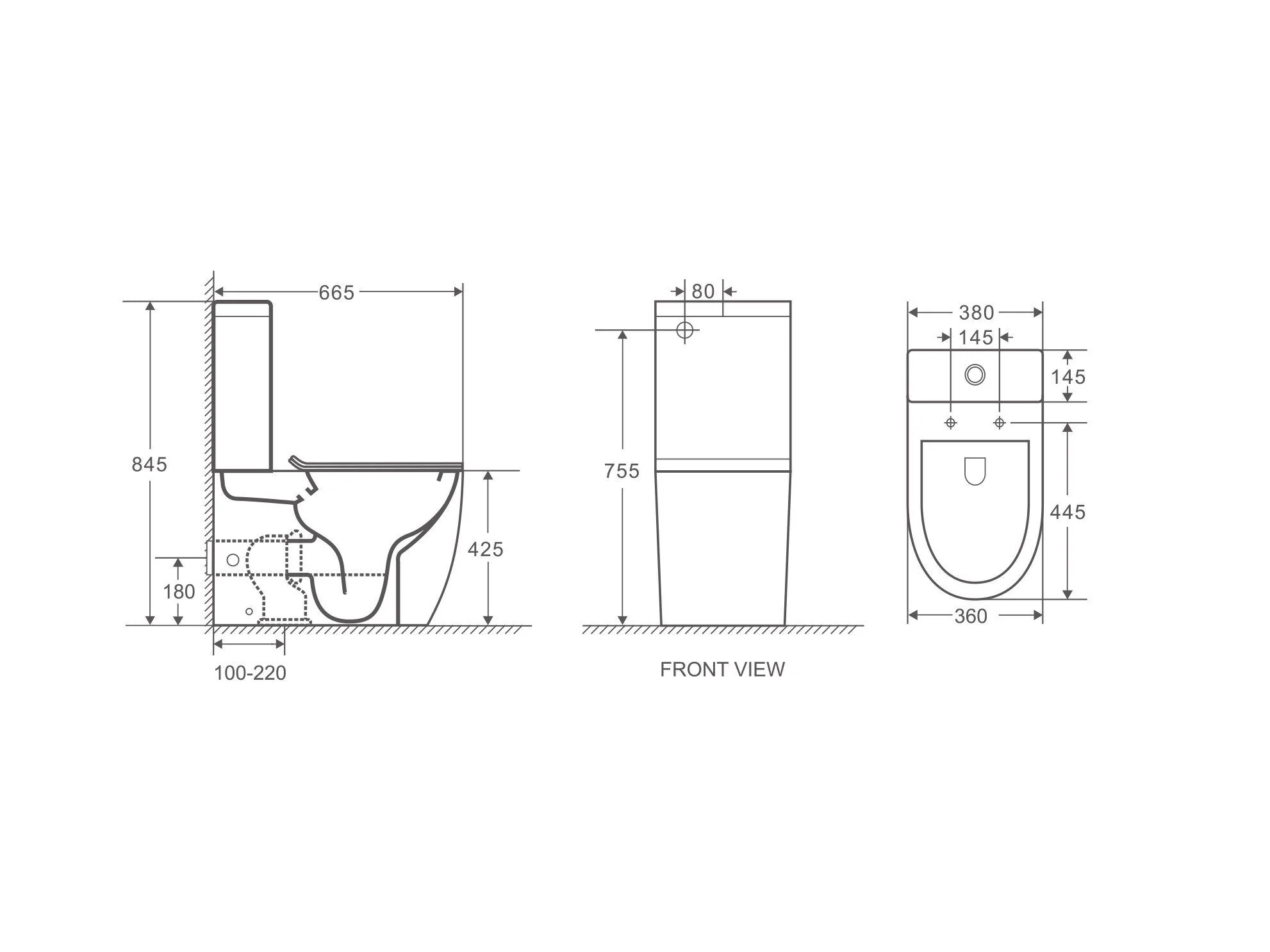 Norton Tornado Rimless Back To Wall Toilet Suite - Image 5