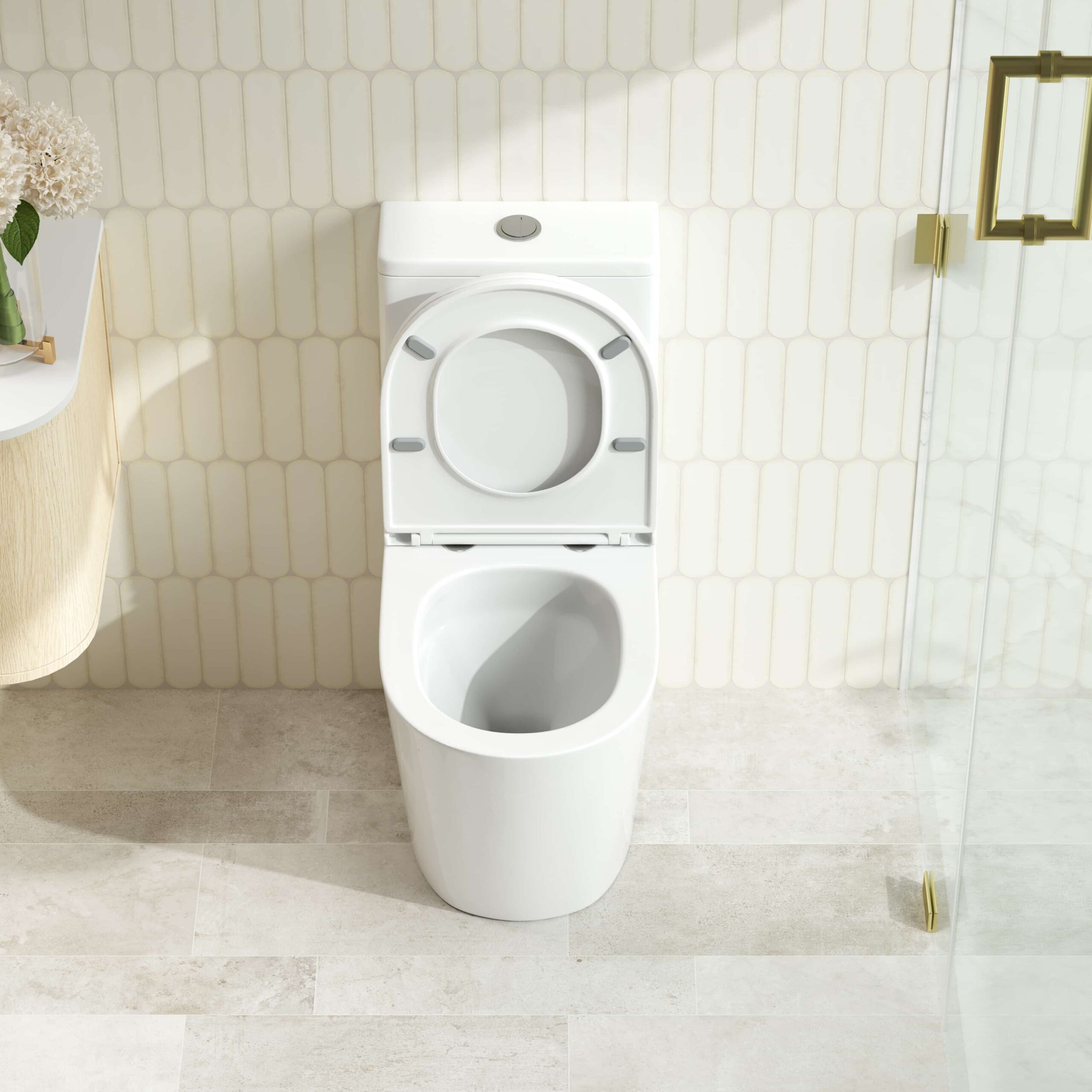 Rivo Short Project Tornado Rimless Back To Wall Toilet Suite - Image 4