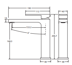 Tono Medium Basin Mixer Brushed Gold - Image 2