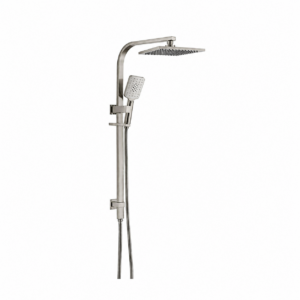 Jazz Slimline Twin Shower Set Brushed Nickel